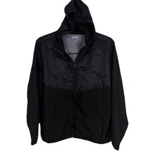 Rhone Tech Terry Full Zip Jacket Mens XL Black Commuter Active Hooded Hybrid